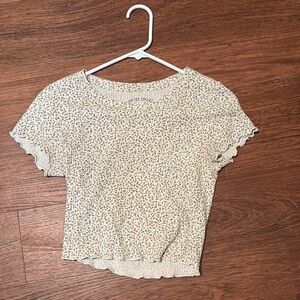 Floral Fitted Crop Blouse